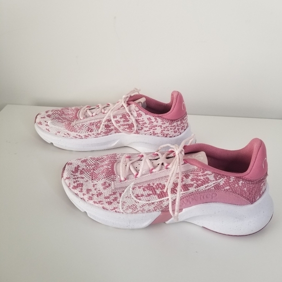 Nike SuperRep Go 3 Flyknit Next Nature Sneakers Berry/Silver Size 11 - Picture 10 of 12